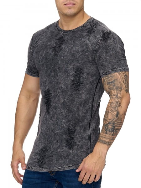 OneRedox Chemise pour homme Sweat à capuche à manches longues Chemise à manches courtes Sweatshirt T-Shirt 979