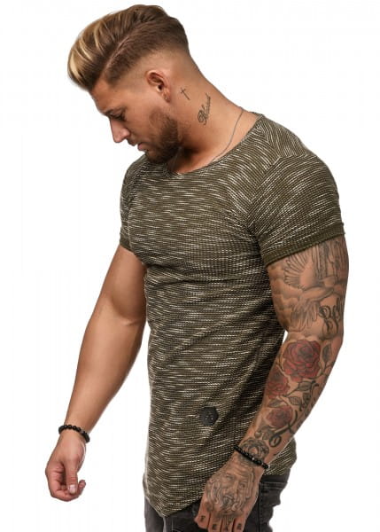OneRedox Herren T-Shirt Kurzarm Rundhals Oversize Tee Modell 1499