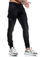 Designer Herren Jeans Cargohose Regular Skinny Fit Jeanshose Destroyed Stretch Modell 8037