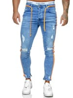 Designer Herren Jeans Hose Regular Skinny Fit Jeanshose Basic Stretch Modell J-8003-BO