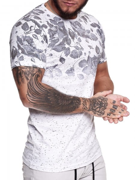 Heren T-Shirt korte mouw brede hals overmaat Tee Model 1468