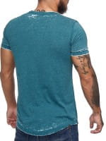 Herren T-Shirt Poloshirt Shirt Kurzarm Printshirt Polo Kurzarm KODI1376C