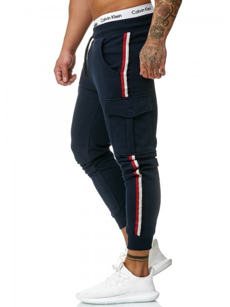 OneRedox Hommes | Pantalon de survêtement | Pantalon de survêtement | Pantalon de survêtement | Sport Fitness | Gym | Entraînement | Slim Fit | Sweatpants Stripes | Pantalon de jogging | Modèle 1318