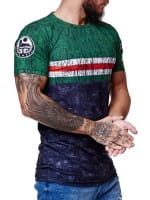 Herren Länder T-Shirt Kurzarm Rundhals Fußball Fanshirt